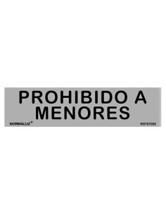 PLACA "PROHIBIDO MENORES" ALUMINIO A9 UNIDAD
