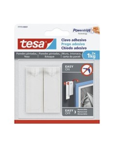 COLGADOR HOG 1KG ADH REUT CLAVO PL BL PARED PINT 2 PZ TESATA