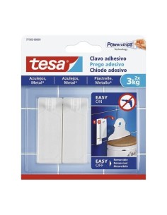 COLGADOR HOG 3KG ADH REUT CLAVO PL BL 2 PZ TESATAPE