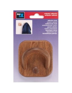 PERCHA MADERA ADHESIVA 1481-0 SAPELLY BLISTER 1 PZ,