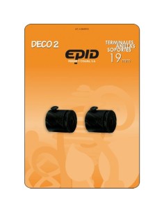 SOPORTE BARRA CORT 19MM LATERAL MET NEG-ORO 2 PZ