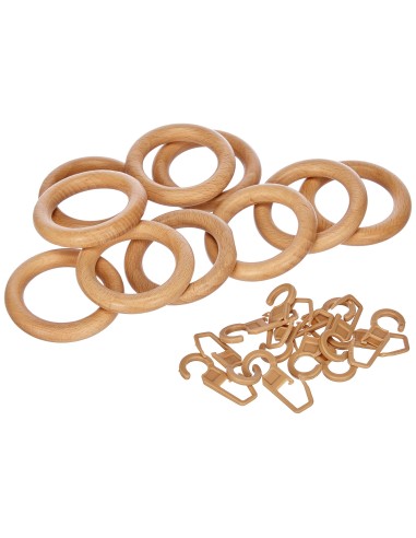ANILLAS COLOR NATURAL CON GANCHOS COLOR NATURAL