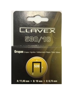 GRAPA CLAVADORA MODELO 530 10MM ACERO CLAVE  1.200 PZ