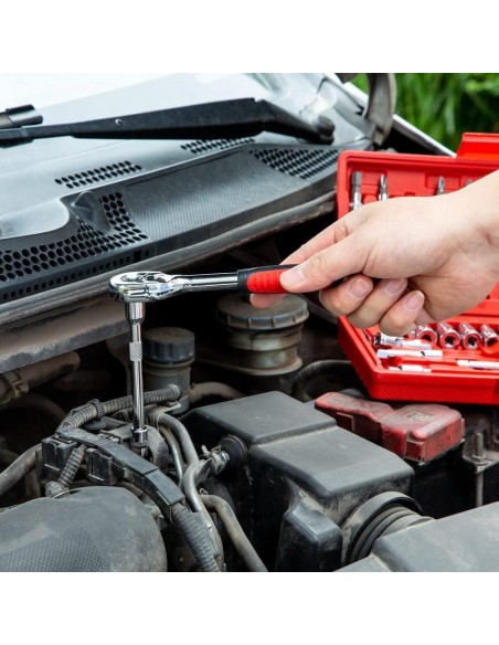 Maletín con llaves de tubo y accesorios