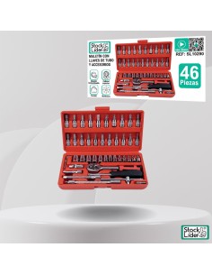 Maletín con llaves de tubo y accesorios