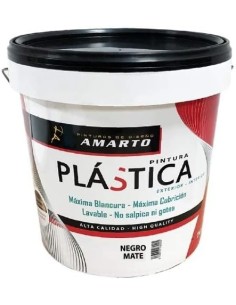 PINTURA PLÁSTICA NEGRO MATE 14L "ACRILICA" INT-E T