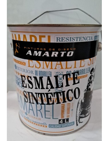 ESMALTE SINTETICO AMAREL NEGRO BRILLO 4L