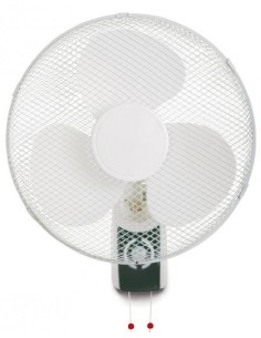 VENTILADOR PARED 40CM 45W 3 VEL,ANGULO OSCILANTE FIJO