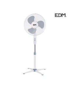 VENTILADOR PIE BLANCO 45W Ø ASPAS 40 CM ALTURA REGULABLE 105 125 CM EDM