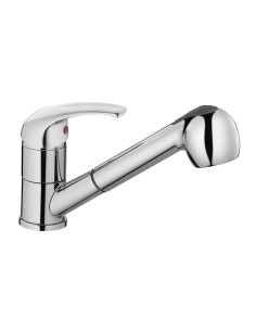 GRIFO MONOMANDO DE COCINA CAÑO INCLINADO DUCHA E TRAIBLE GAL