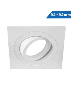 ARO GU10 BASCULANTE CUADRADO BLANCO