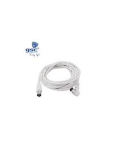Prolongador coa ial TV acodado Blanco 1.5M