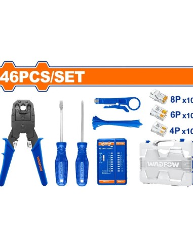 KIT HERRAMIENTAS DE CRIMPADO 46 PIEZAS WADFOW