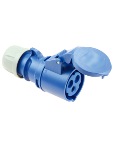 Base industrial móvil 2P+T, 16A 230V~. IP44.