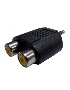 ADAPTADOR MACHO 2RCA HEMBRA 3,5MM AV 961E UNIDAD