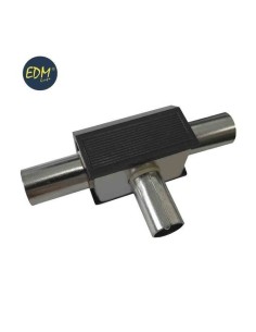 DERIVADOR 1 CLAVIJA+2 BASES NEGRO BLINDADO RETRACTILADO