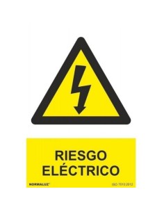 CARTEL SEÑALIZACION 210 300MM PVC RIESGO ELECTRICO NORMALUZ