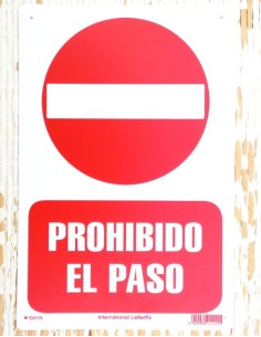 SUPER LETRA 20   30 "PROHIBIDO EL PASO