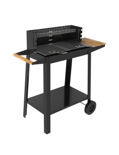 Barbacoa carro portátil Musters de acero para carbón 520mm x 270mm