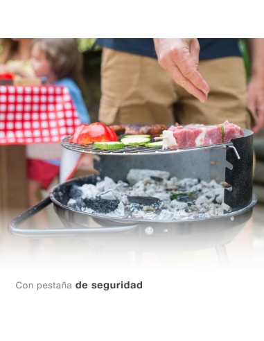 Barbacoa portátil Riglos de acero para carbón Ø355mm