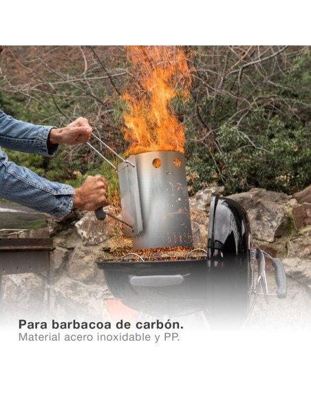 Chimenea de encendido para barbacoa de carbón