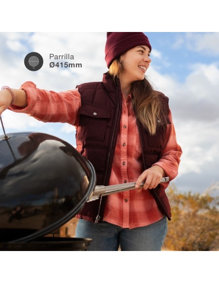 Barbacoa portátil Chasico de acero para carbón con tapa Ø435mm