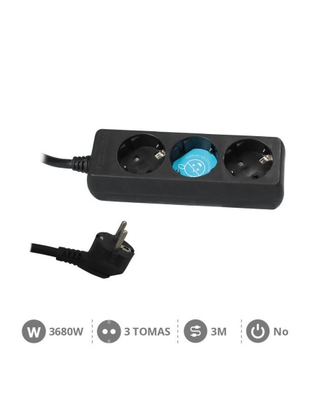 Base múltiple Serie Estándar 3T (3x1.5mm) 3M Negro