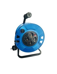 Enrollacables alargador profesional 4 enchufes (3x1.5mm) 15M