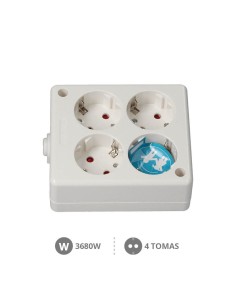 Base múltiple Serie Mega cuadrada 4T sin cable