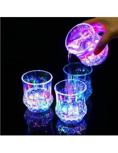 *ULT. UNIDADES*  VASO DE CRISTAL CON LED DECORATIVO COLORES SURTIDOS