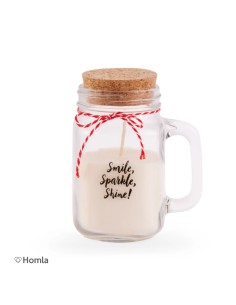 *ULT. UNIDADES*  VELA PERFUMADA EN JARRA 2 MODELOS SURTIDOS CON MENSAJE