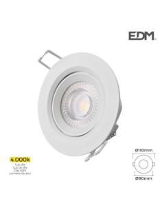 *ULT. UNIDADES* ARO EMPOTRABLE BLANCO LED 5W 4.000 K LUZ DIA EDM