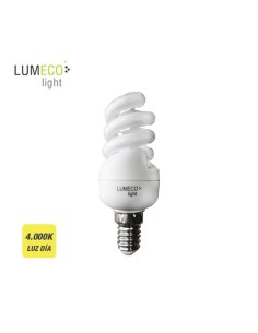 *ULT. UNIDADES* BOMBILLA BAJO CONSUMO ESPIRAL 15W 3.200K LUZ CALIDA E14 LUMECO