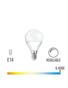 *ULT. UNIDADES* BOMBILLA ESFERICA LED REGULABLE E14 5,5W 500 LM 6400K LUZ FRIA E