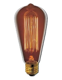 *ULT. UNIDADES* BOMBILLA VELA OVOIDE FILAMENTO DE CARBONO E27 25W