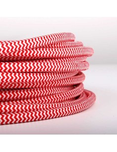 *ULT. UNIDADES* CABLE CORDON TUBULAIRE 2 0,75MM 25MTS RALLADO BLANCO ROJO   EURO