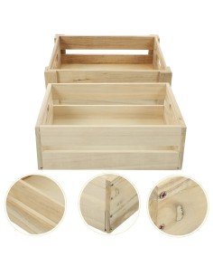 *ULT. UNIDADES* CAJA DE ALMACENAMIENTO DE MADERA 2 PIEZAS