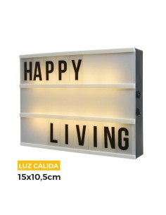 *ULT. UNIDADES* CAJA DE MENSAJES DE LED LUZ CALIDA 15 10,5 4CM