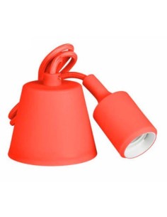 *ULT. UNIDADES* COLGANTE DE SILICONA NORWAY DESIGN E27 60W ROJO EDM