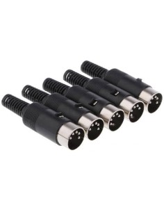 *ULT. UNIDADES* CONECTOR DIN 5 PINES HEMBRA PLASTICO NEGRO