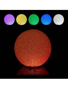*ULT. UNIDADES* ESFERA LED DECORATIVA CON ACABADO DE PURPURINA DIA 20CM