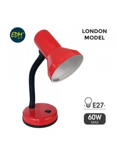 *ULT. UNIDADES* FLE O DE SOBREMESA MODELO LONDON E27 60W ROJO EDM
