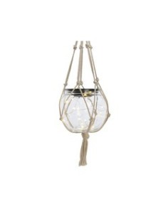*ULT. UNIDADES* LAMPARA DE CRISTAL SOLAR LED CON MACRAME E TERIOR