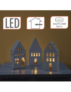 *ULT.UNIDADES*  CASITA DE MADERA DE LED 6 9 13CM