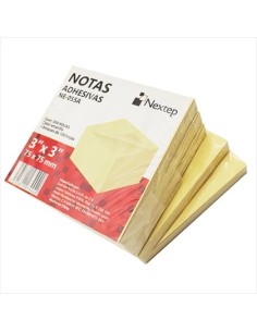 *ULT.UNIDADES*  CONJUNTO DE TRES BLOQUES DE NOTAS ADHESIVOS (BLISTER) 75 75MM
