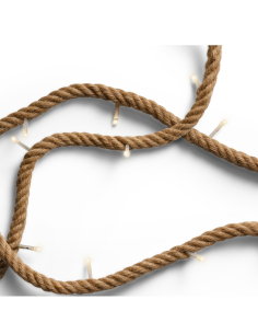 *ULT.UNIDADES*  CUERDA DE YUTE CON BOMBILLAS LED INTERIOR 12.9M 100 LEDS 220V