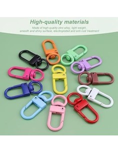 *ULT.UNIDADES*  MOSQUETON 40 20MM CON ANILLA 20MM COLORES SURTIDOS