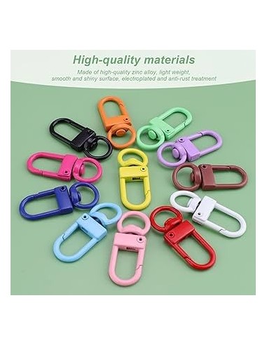 *ULT.UNIDADES*  MOSQUETON 40 20MM CON ANILLA 20MM COLORES SURTIDOS