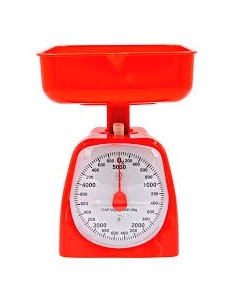 *ULT.UNIDADES* BASCULA COCINA MECANICA CLASICA MA . 5KG ROJA EDM
