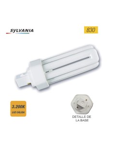 *ULT.UNIDADES* BOMBILLA LYN  T G24 D2 26W 830K 2PIN "SYLVANIA" (EQUIVALENCIA PHI